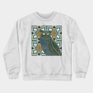 Abstract Great Horned Owl Crewneck Sweatshirt